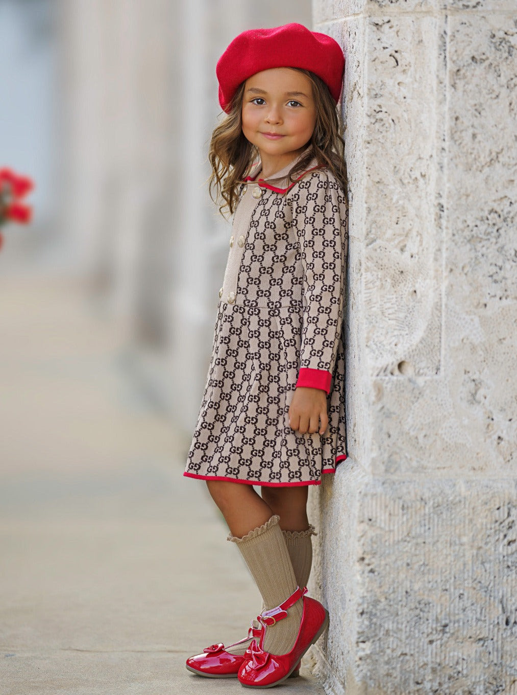 My Little Model Beige Sweater Dress