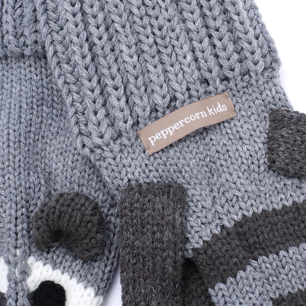 Kids Raccoon Knitted Scarf (4-12y) Unisex