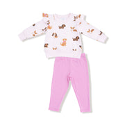 Ruffle Sweatshirt + Legging Set