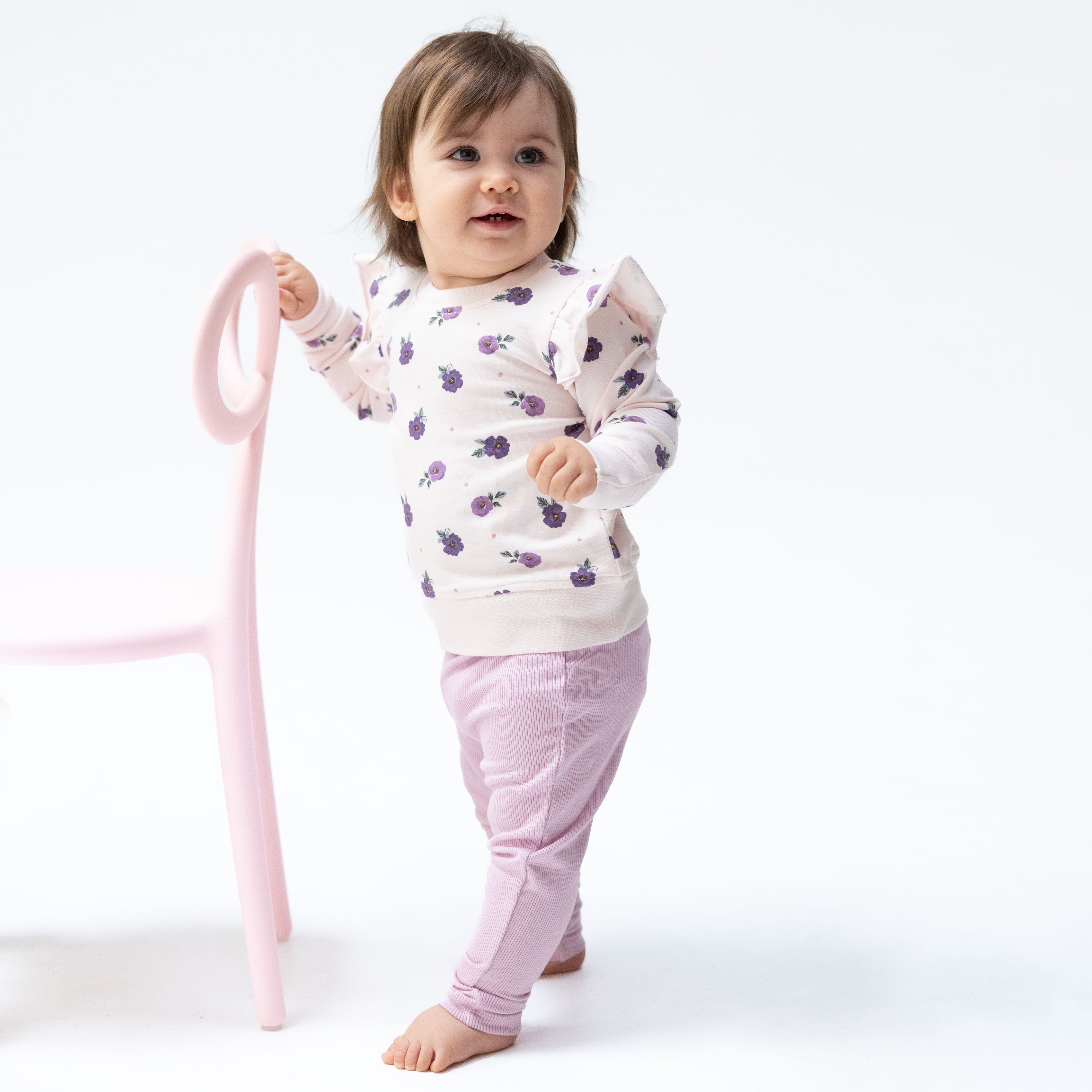Violetta Floral - Ruffle Sweatshirt And Legging