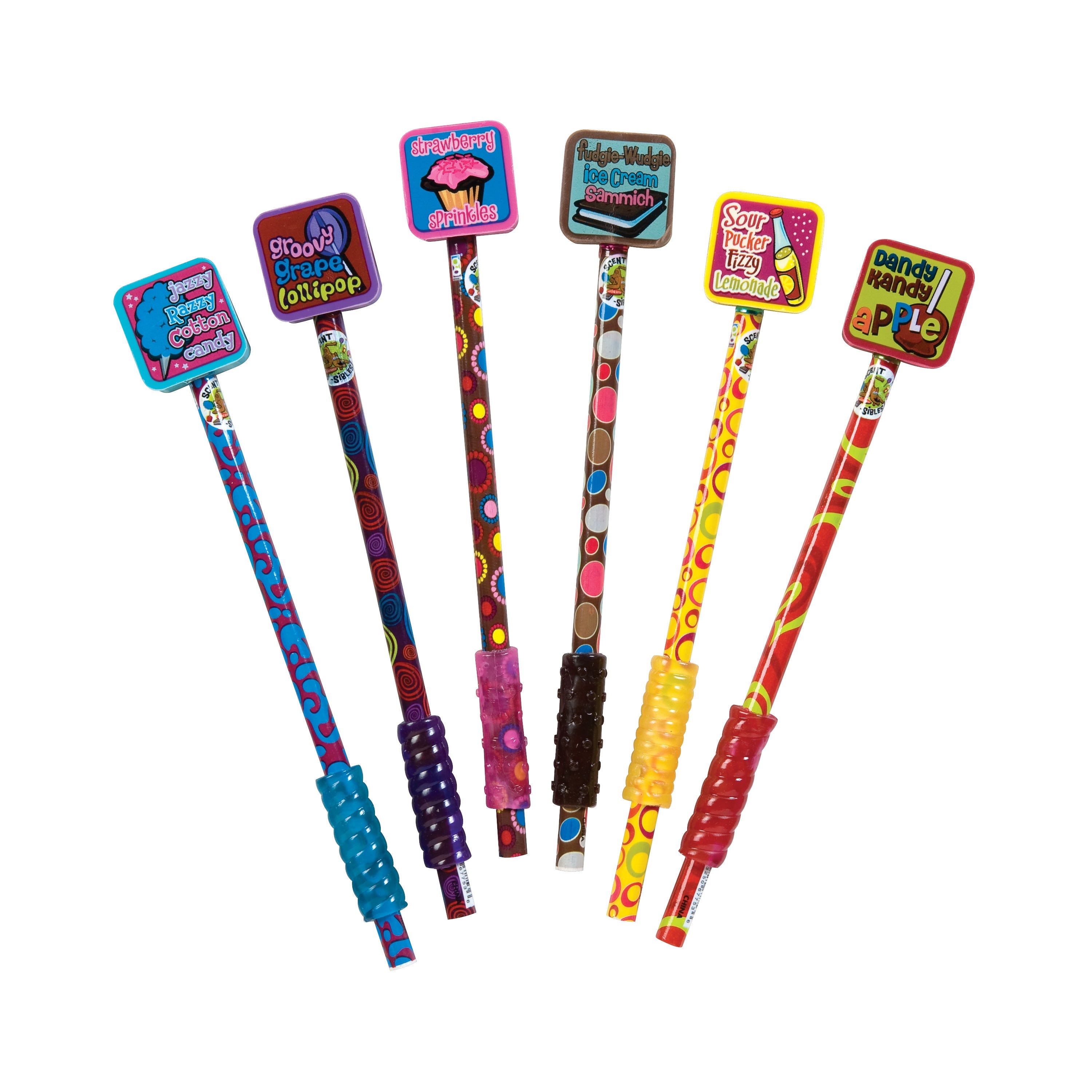 Scent-sibles Pencils With Giant Erasers - 36 Per Display