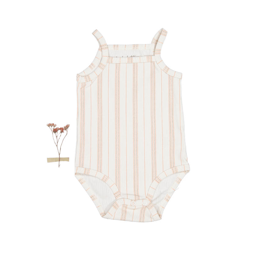 The Printed Tank Onesie - Rose Stripe