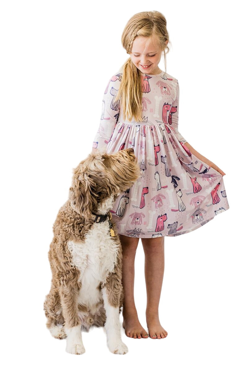 Puppy Party Pocket Twirl Dress