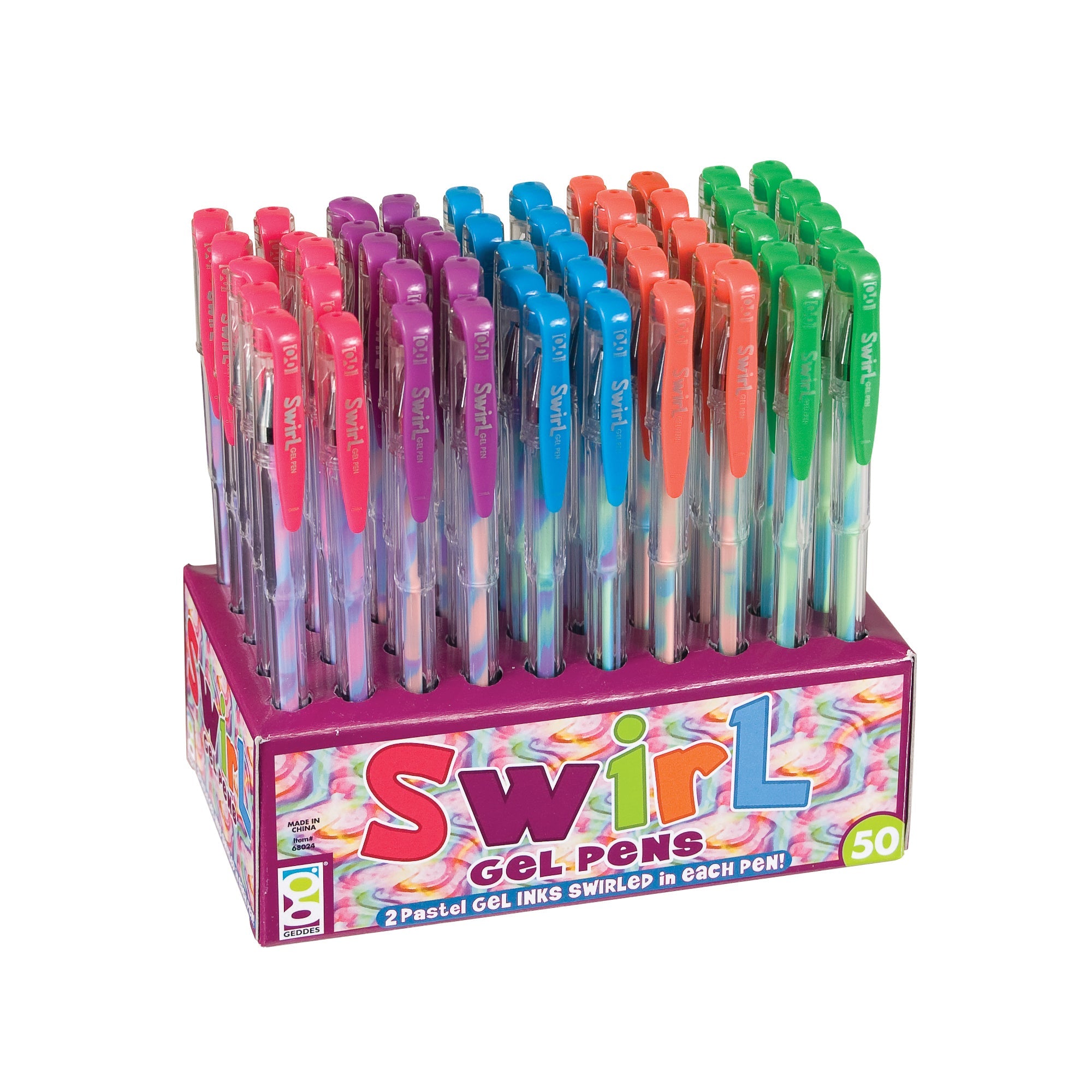 Swirl Gel Pens - 50 Per Display