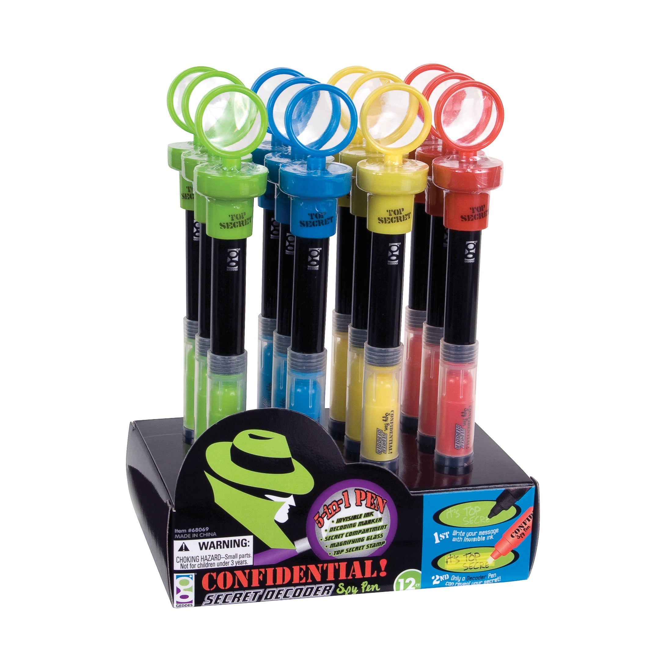Confidential 5-in-1 Spy Pens - 12 Per Display