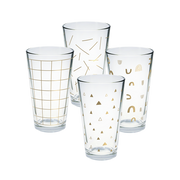 Gold Pint Glass Set