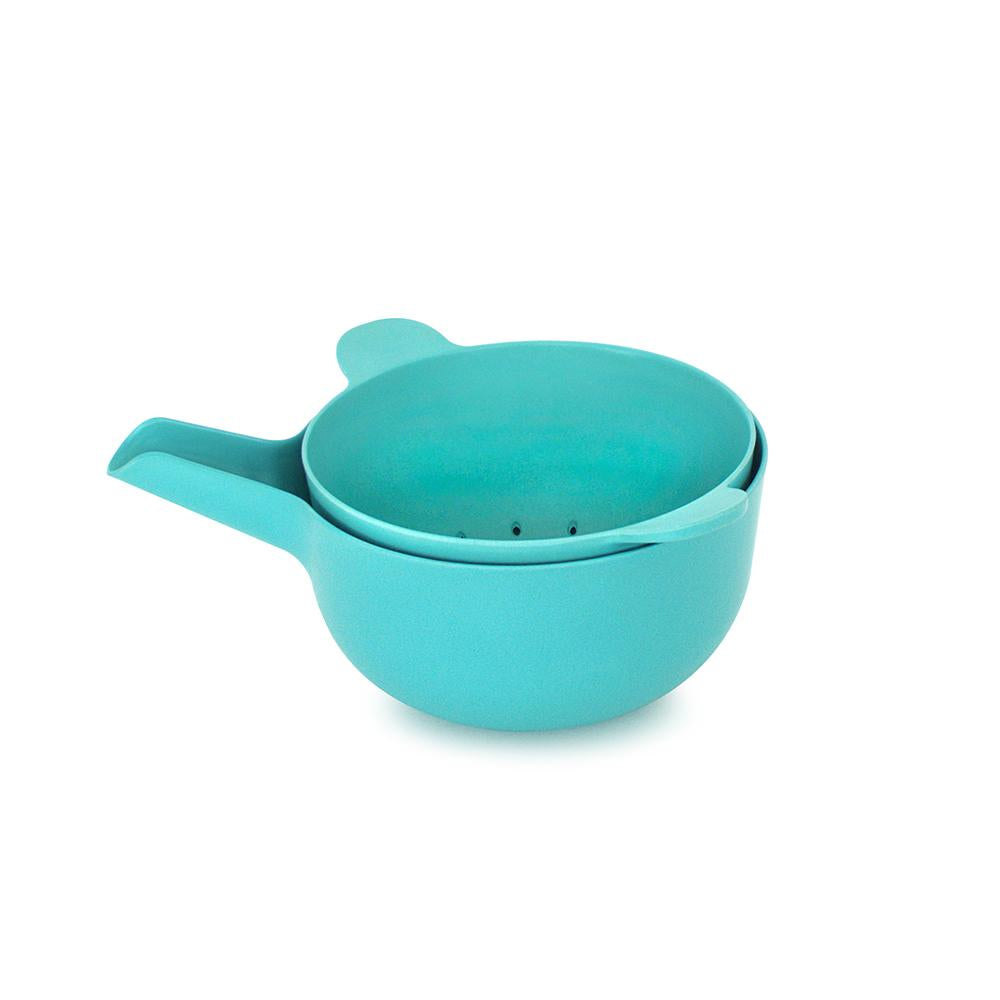 Small Mixing Bowl And Colander Set - Lagoon