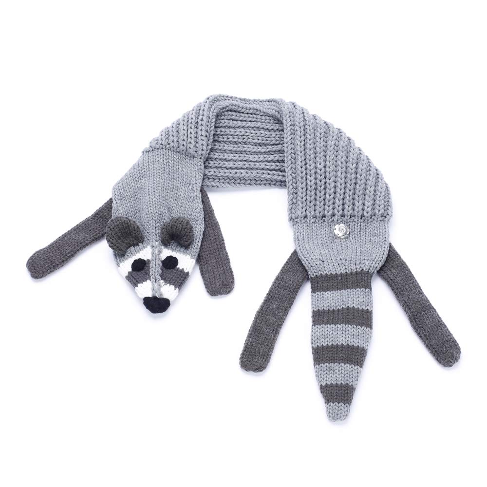 Kids Raccoon Knitted Scarf (4-12y) Unisex