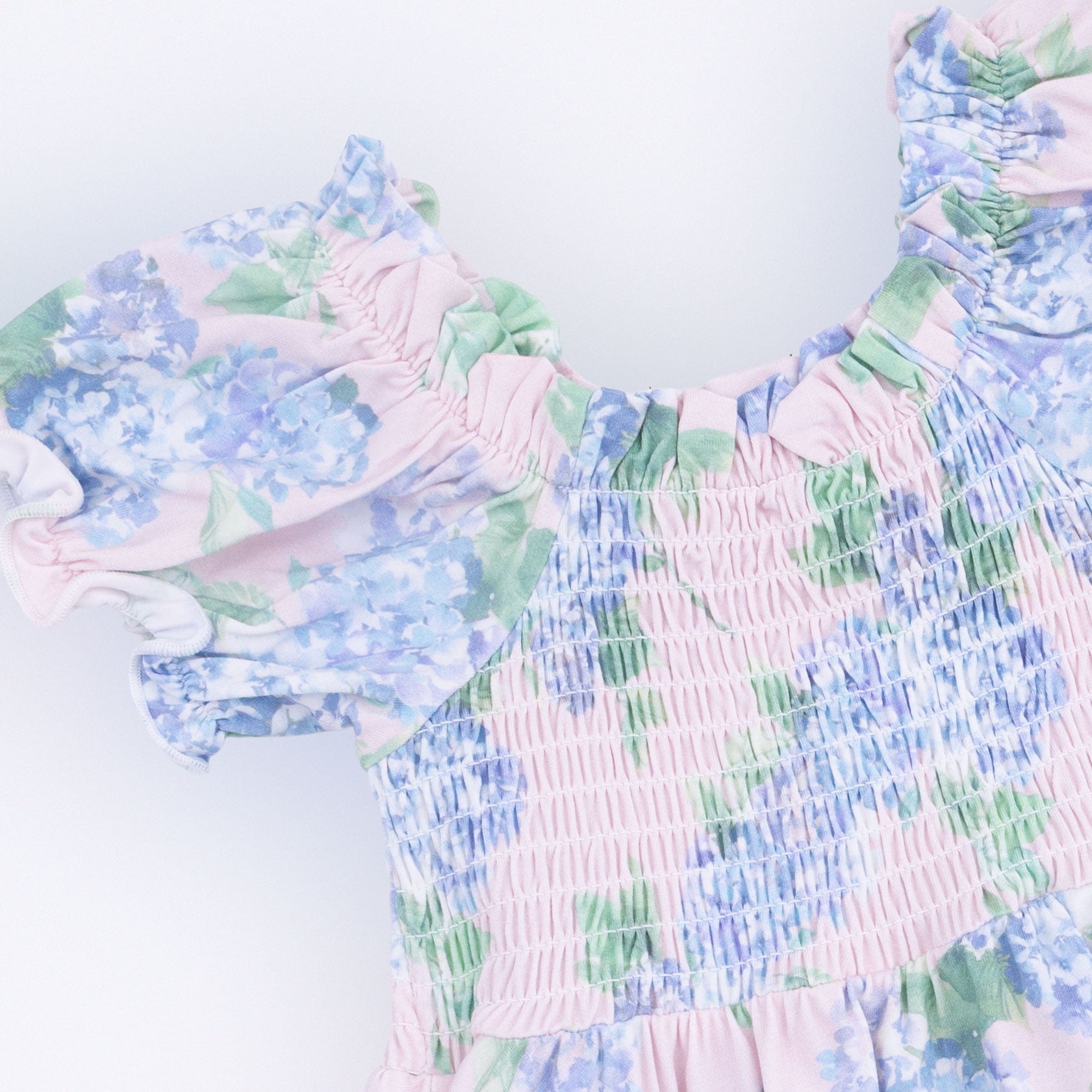 Hydrangeas - Smocked Twirly Dress And Bloomer