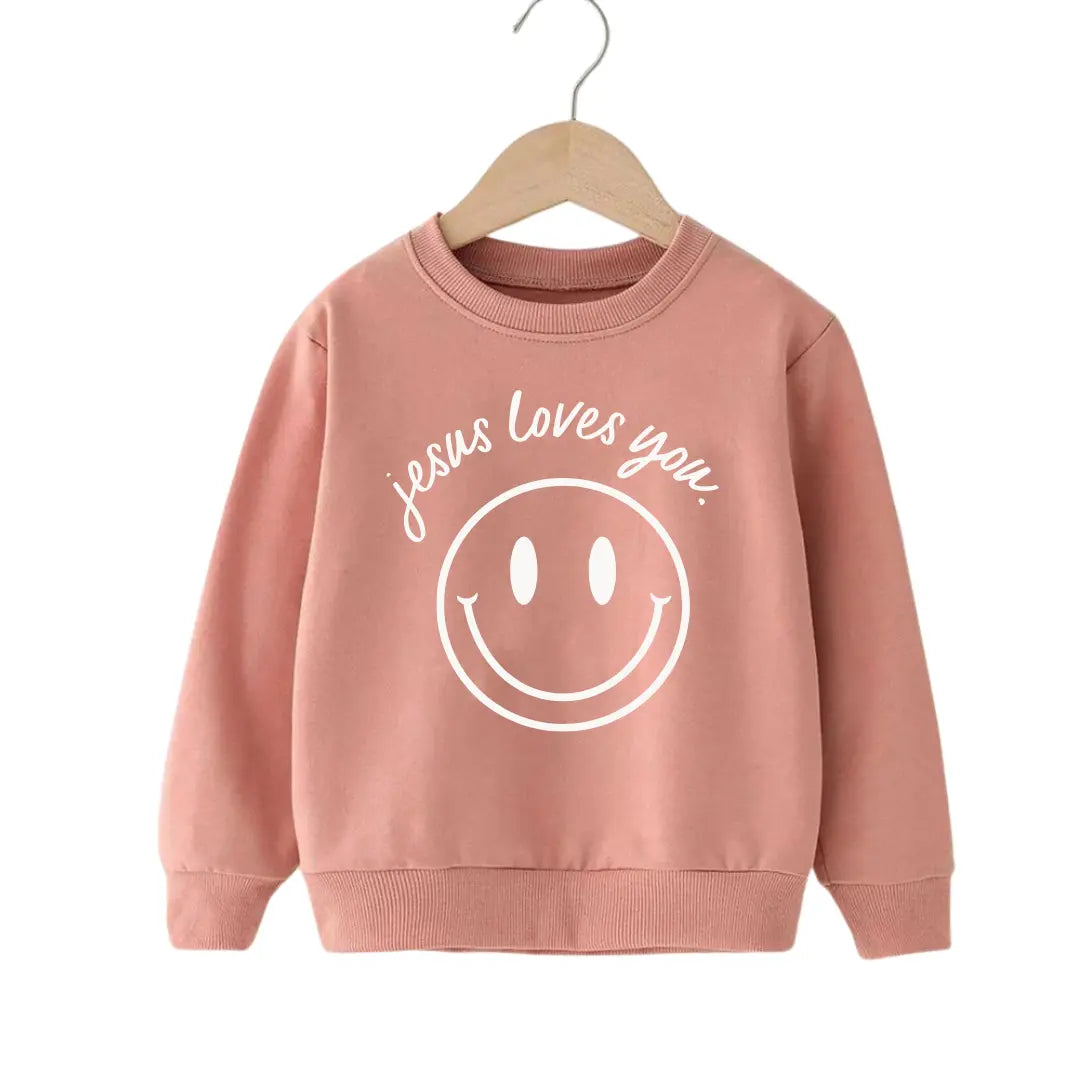 Jesus Loves You Smiley Toddler Pullover