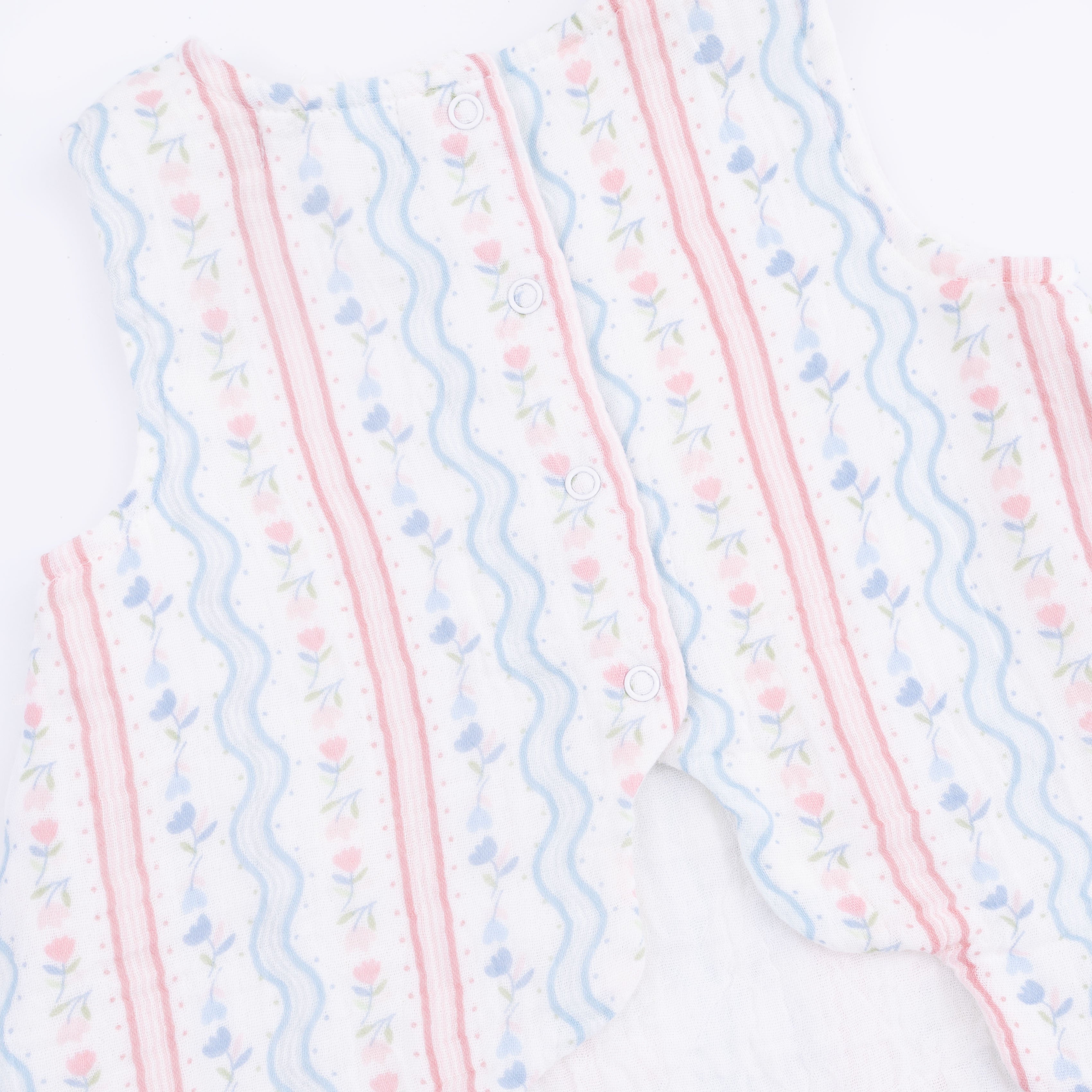 Tulip Stripe - Scallop Back Top With Bloomer