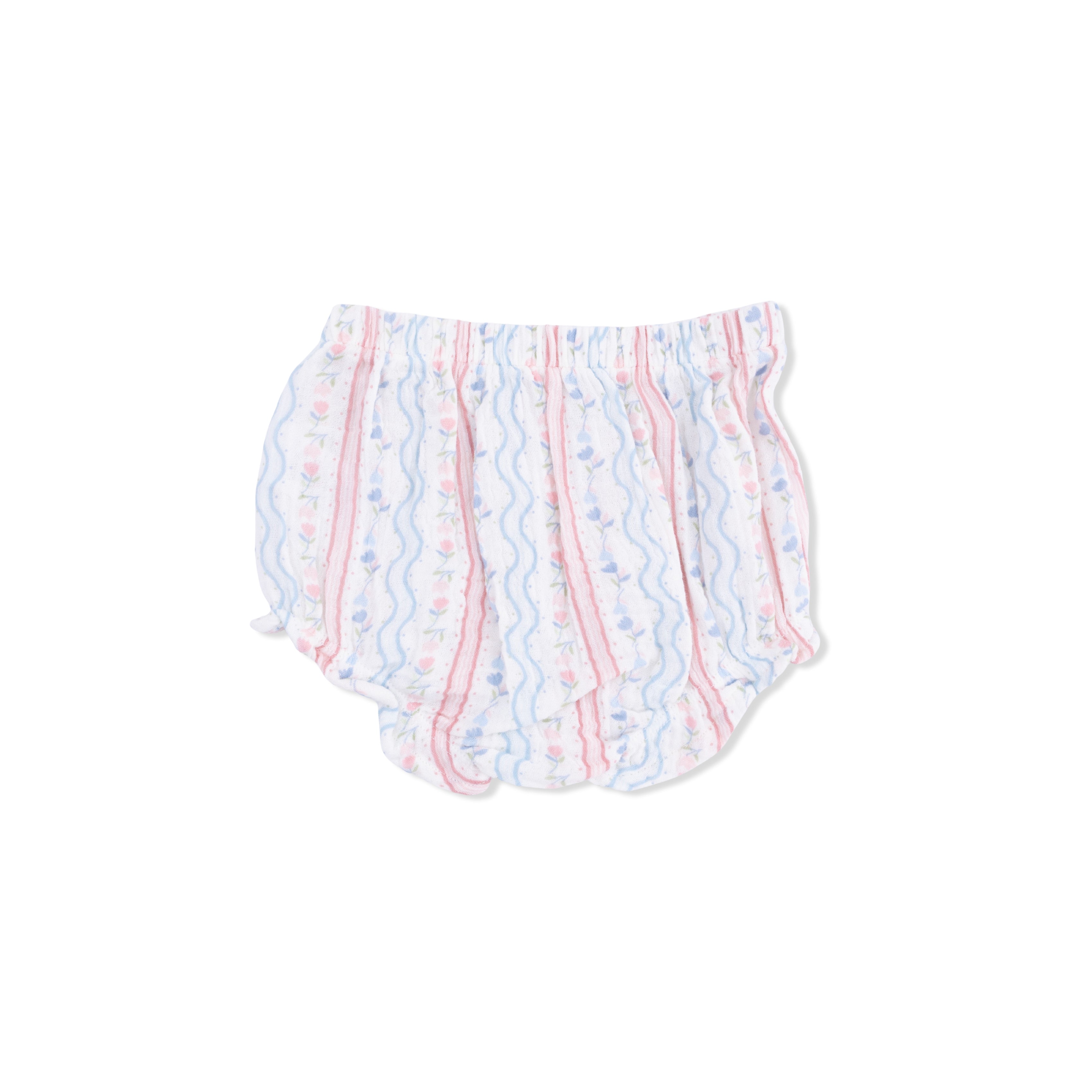 Tulip Stripe - Scallop Back Top With Bloomer