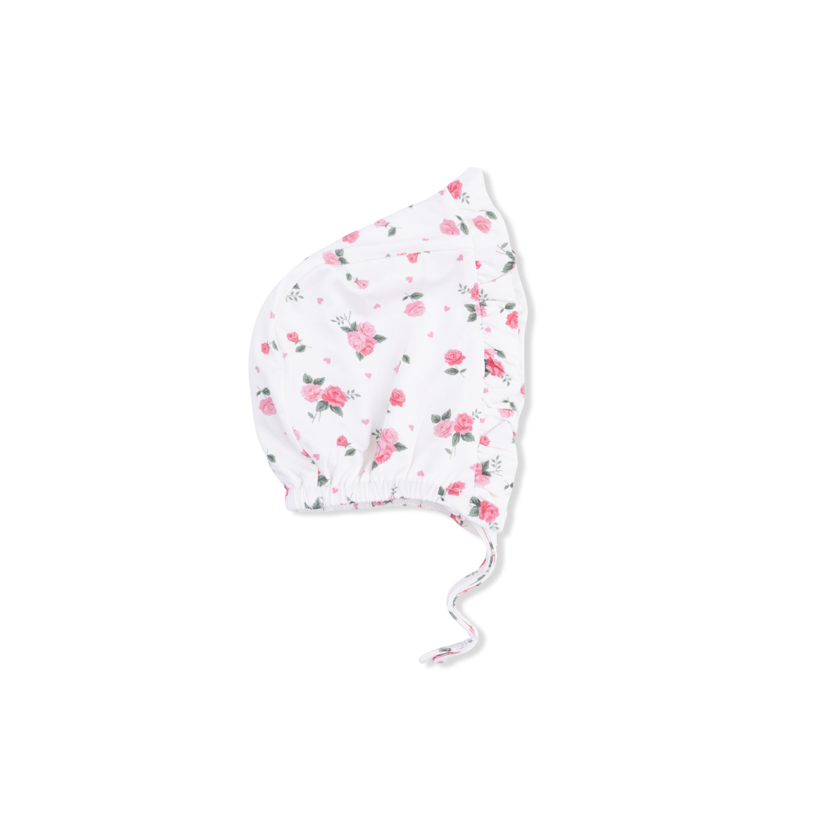 Pink Rosettes - Ruffle Bonnet