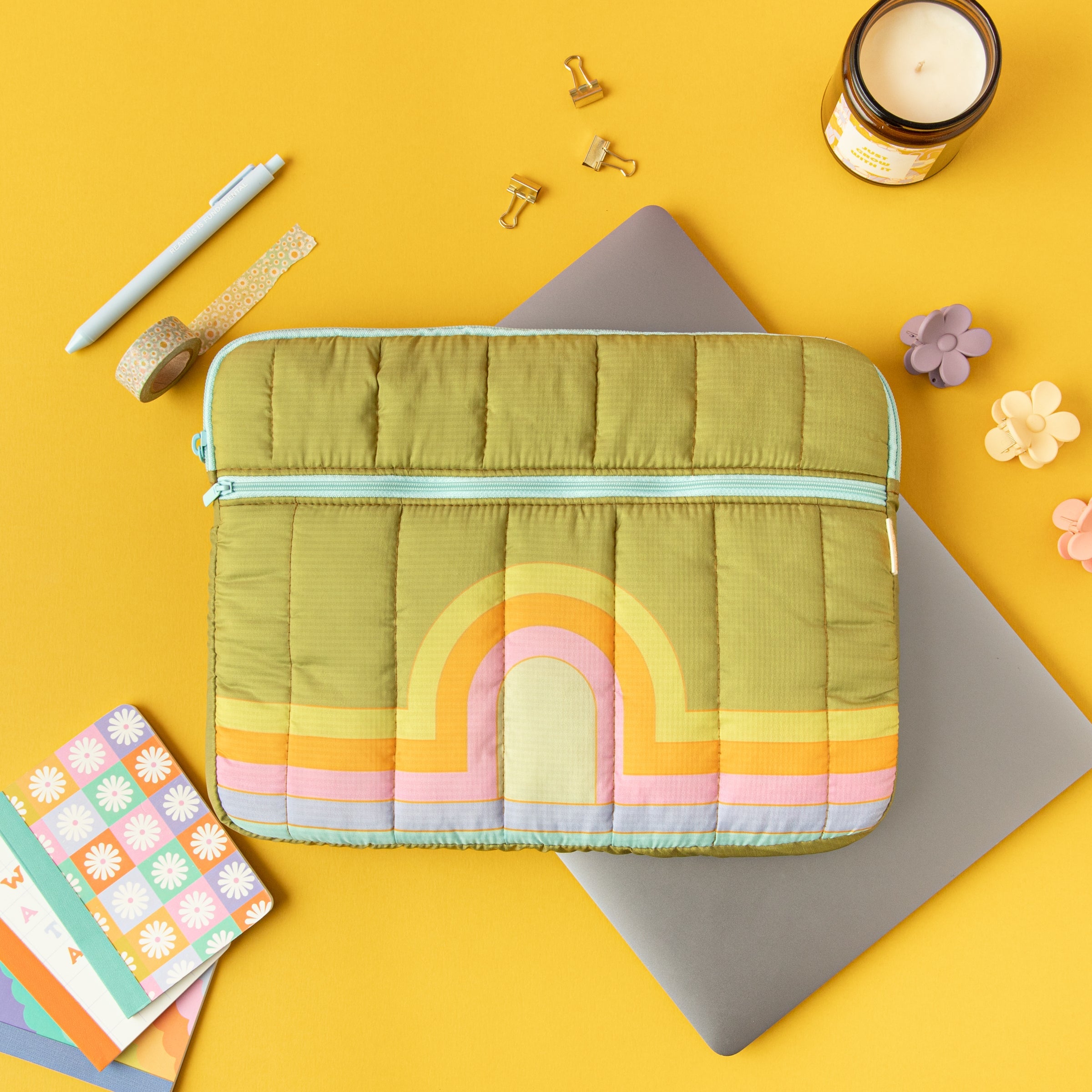 Ethereal Moon Puffy Zippered Pocket Laptop Sleeves