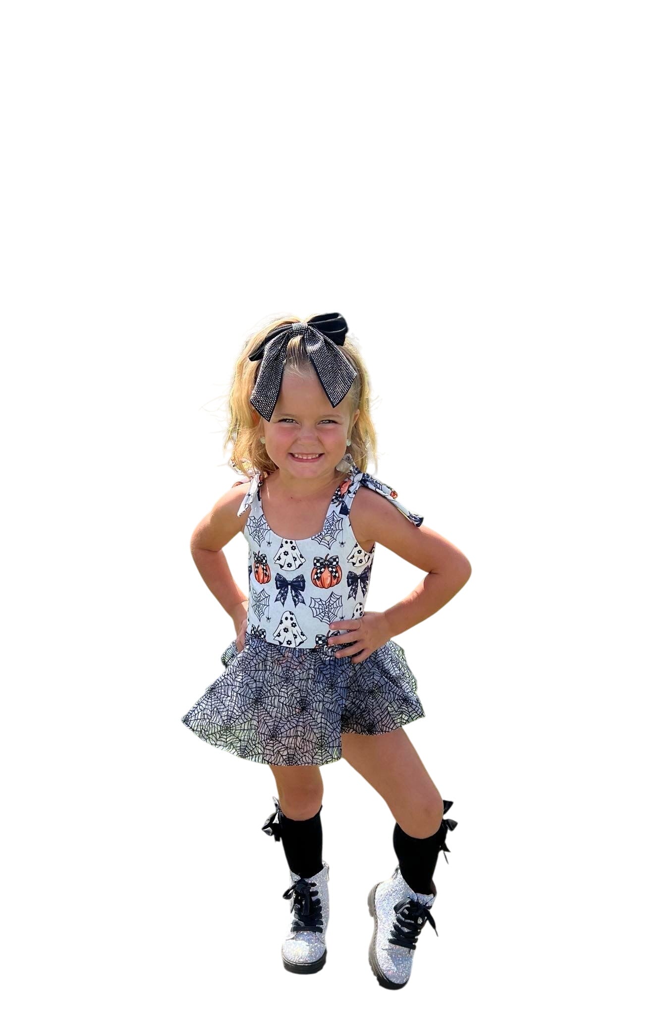 Spiderweb Ghost Mesh Tie Romper