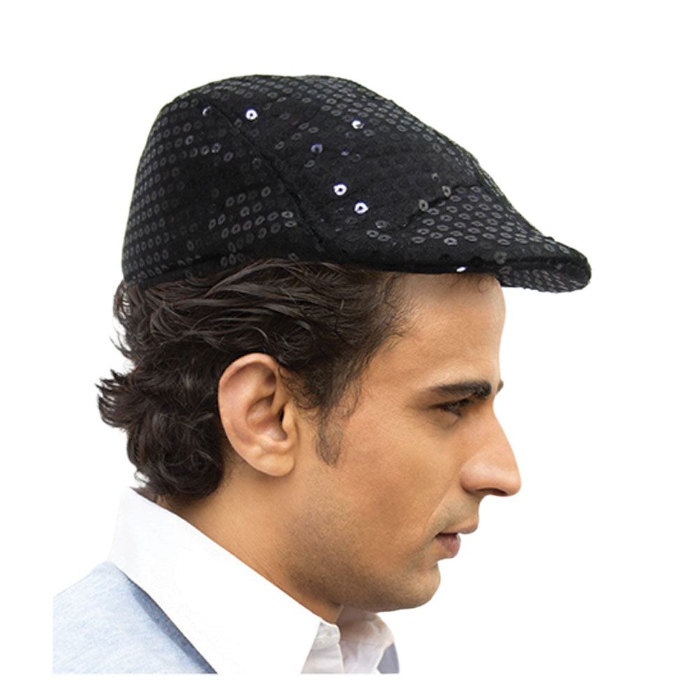 Sequined Flat Cap