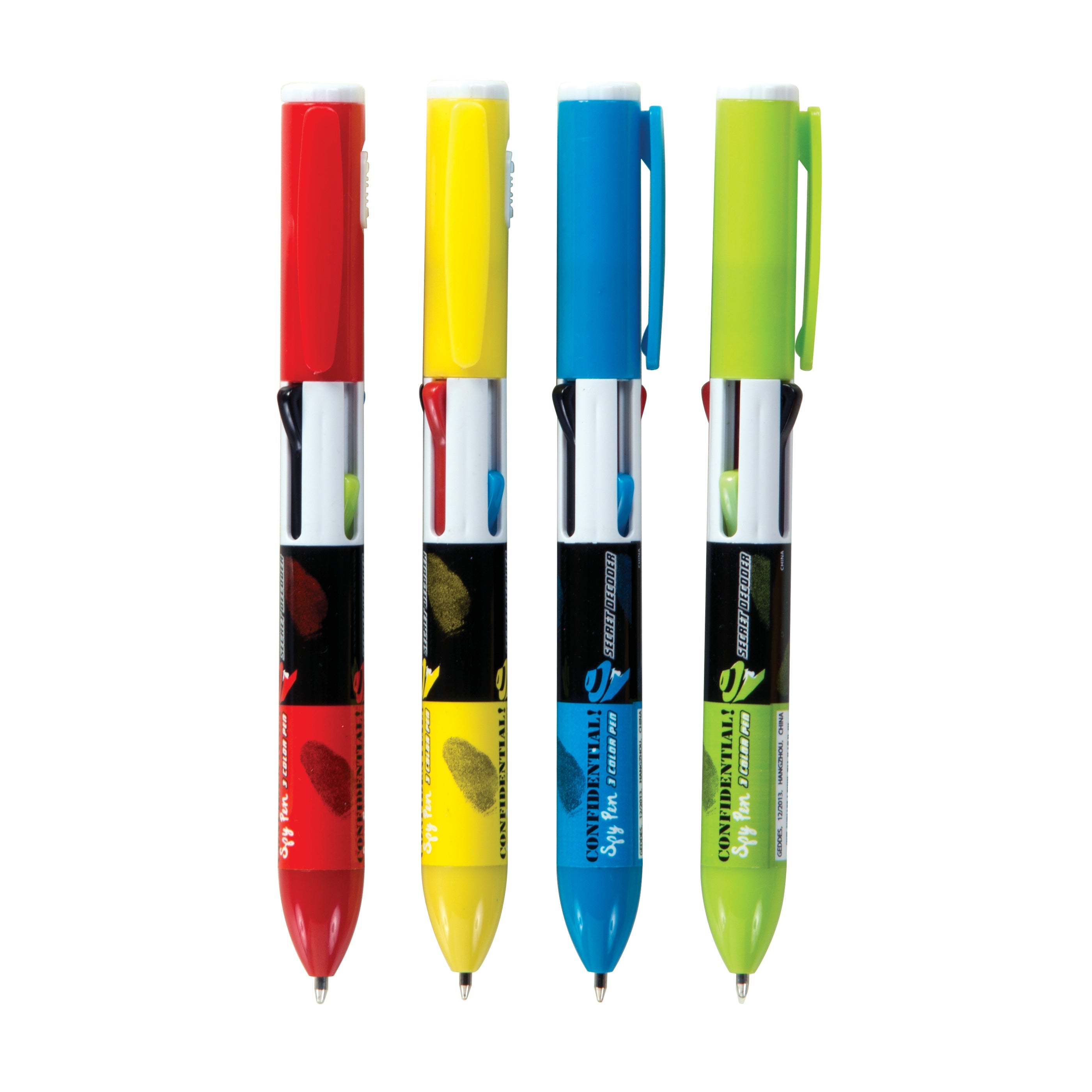 Confidential 3 Color Spy Pens - 12 Per Display