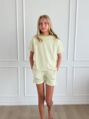Green Stripe Terry Set