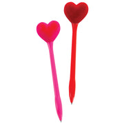Puffy Velvet Heart Pens - 24 Per Tub