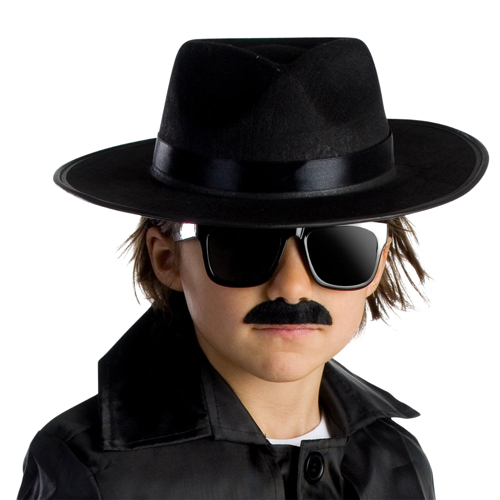 Spy Agent Black Fedora - Kids