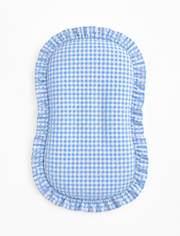 Blue Gingham Ruffle Baby Lounger Cover