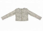Aa Black, White And Gold Tweed Jacket