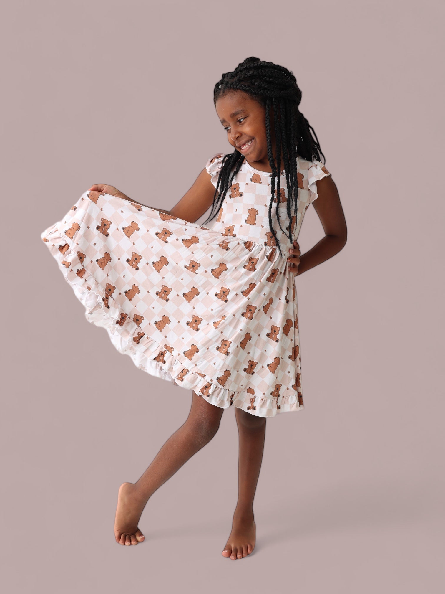 Cozy Bear Dream Ruffle Dress