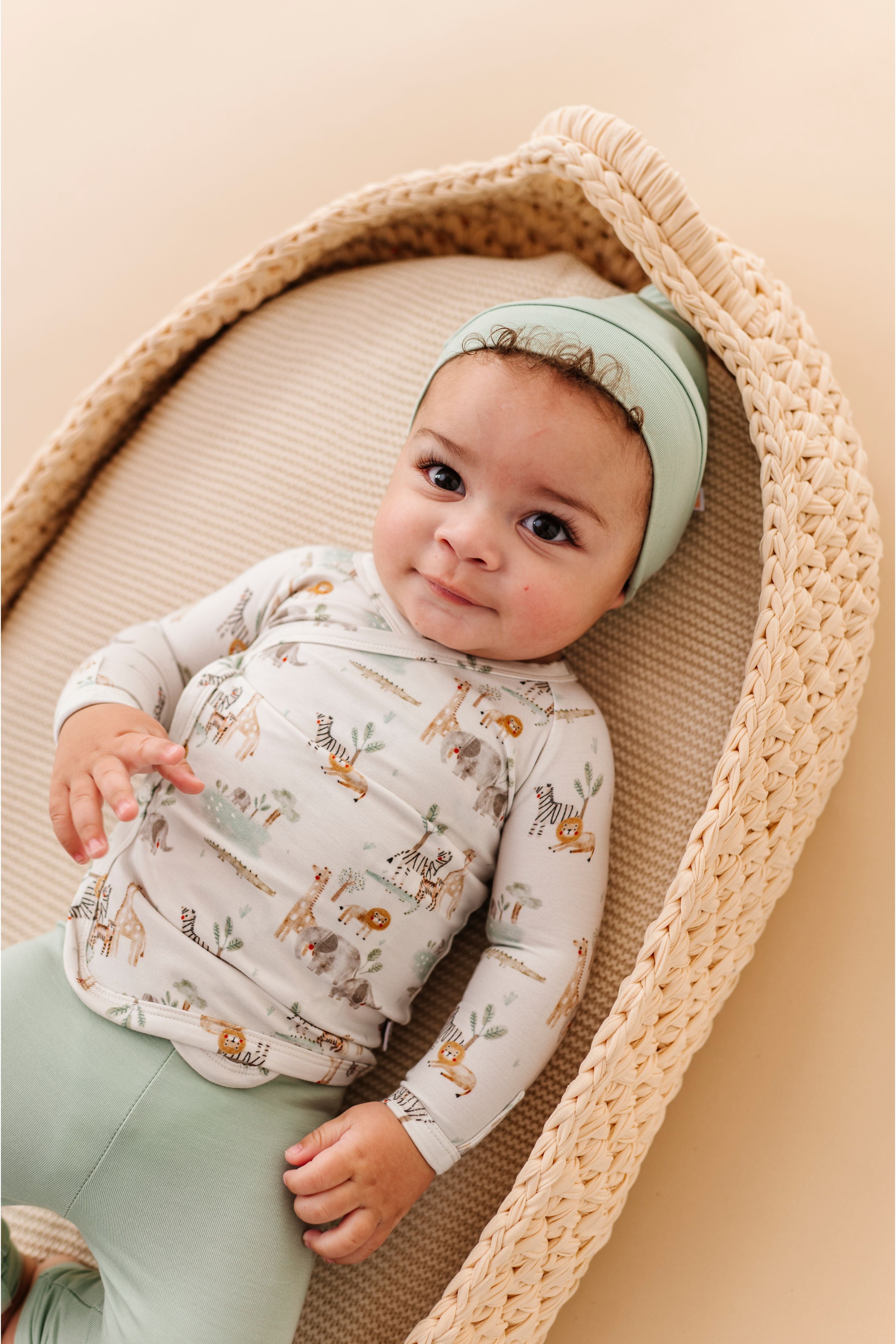 Take Me Home Bamboo Set – Soft Savannah Newborn Outfit (3-piece)