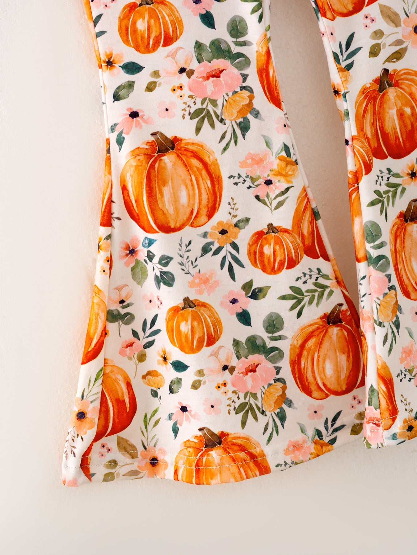 Girls Halloween Pumpkin Print Set