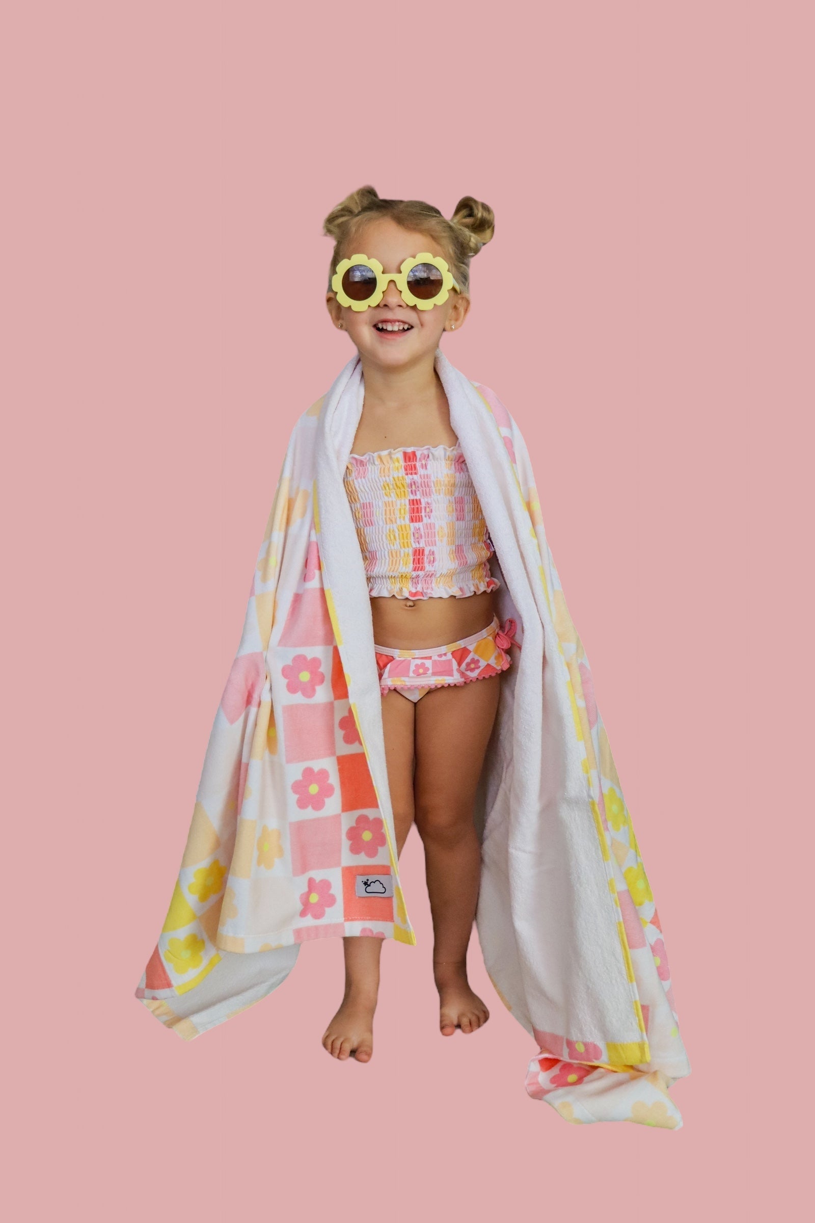 Summer Sunset Checkers Dream Towel