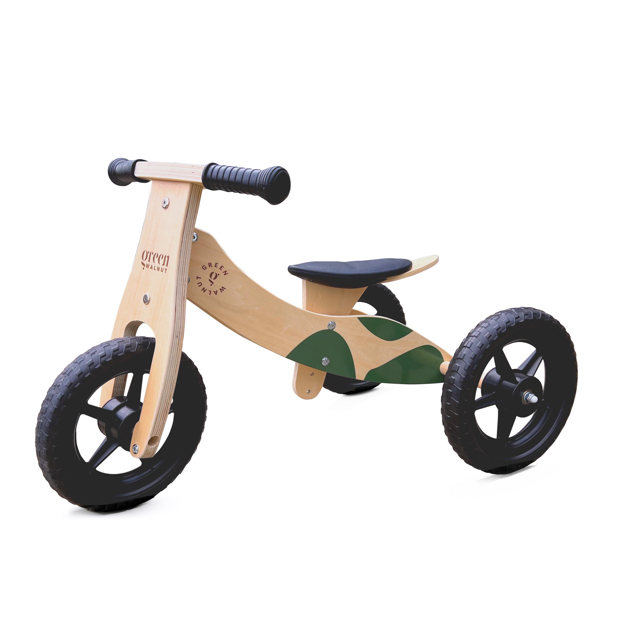 Convertible Wooden Balance Bike - Trike (2 In 1)