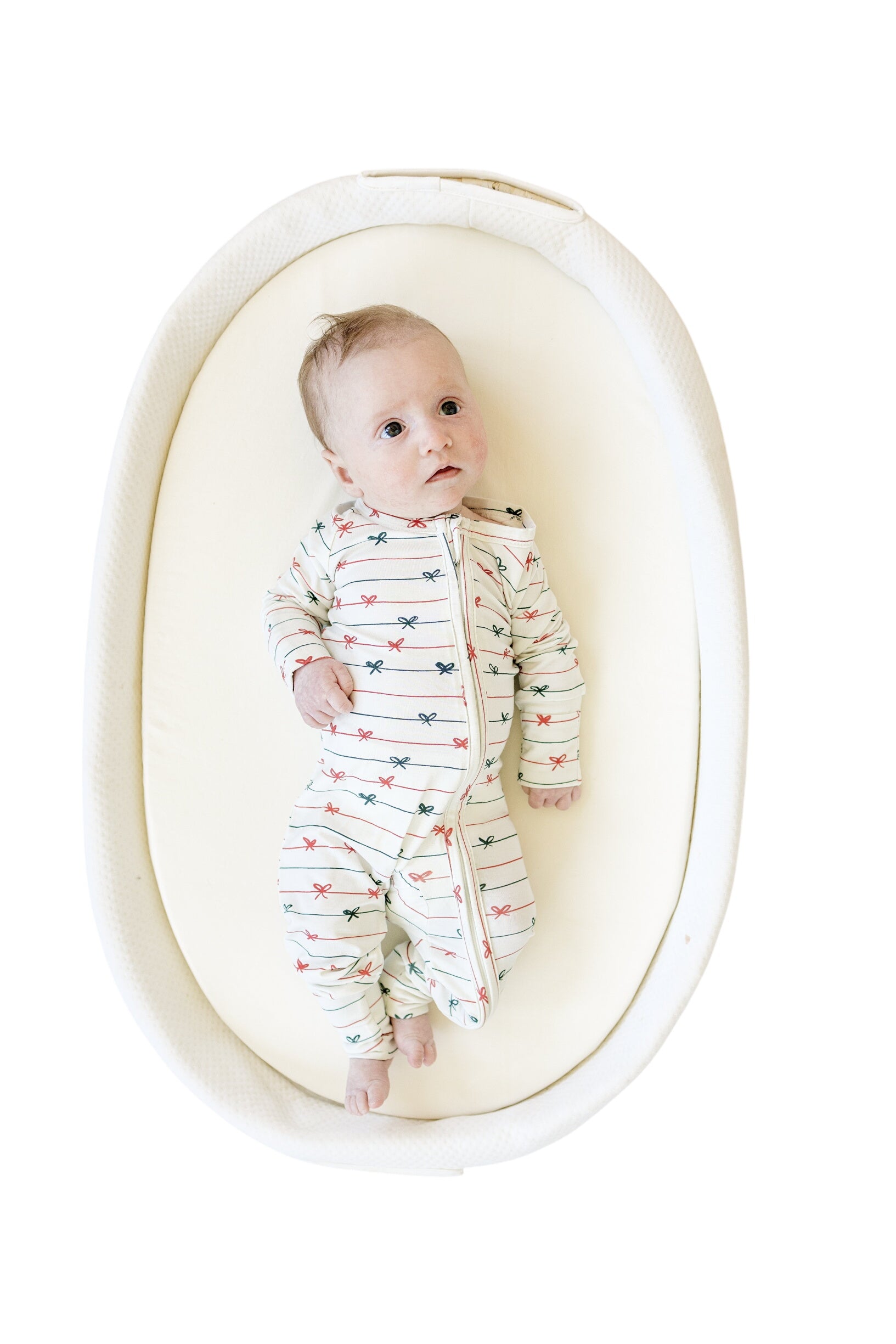 Tied With A Bow Christmas Bamboo Zippy Pajamas