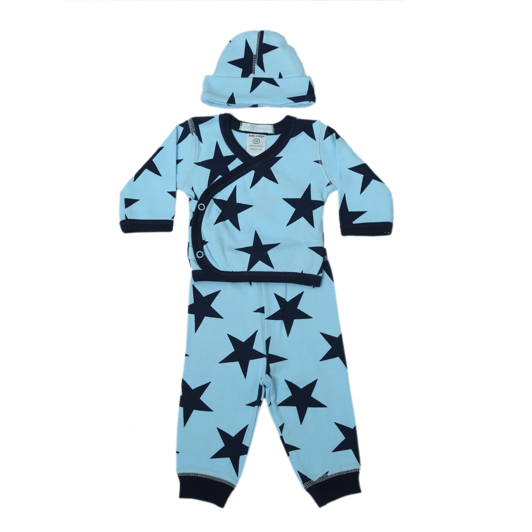 Baby 3 Piece Set - Large Blue Stars