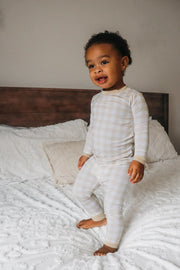 Beige Gingham | Two Piece Set