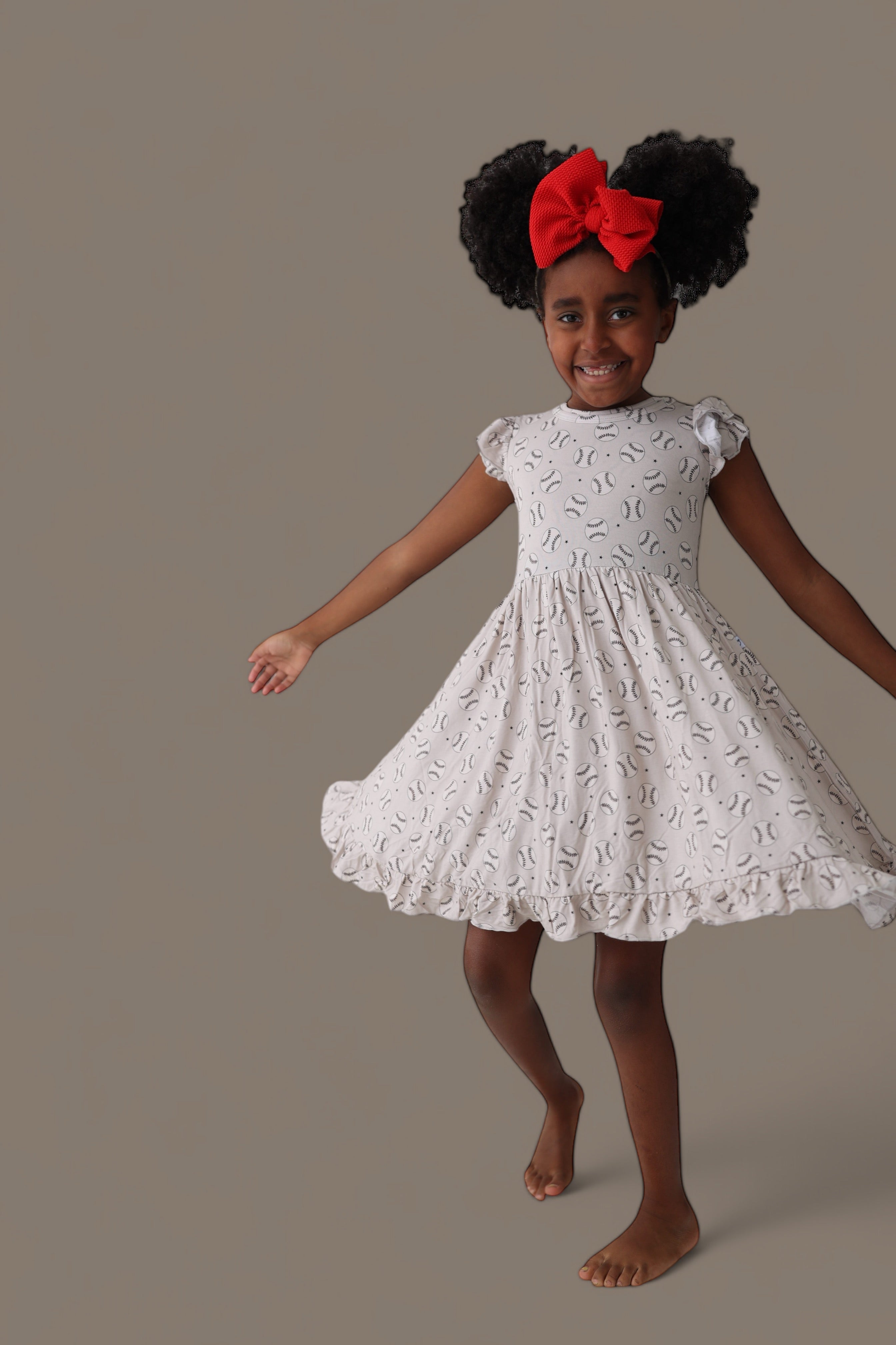 Exclusive Swing For The Stars Dream Cap Sleeve Ruffle Dress