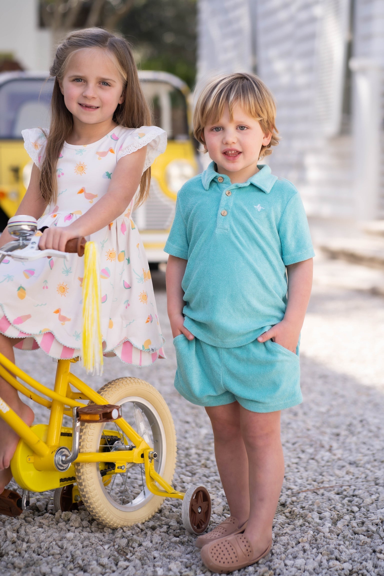 Seaside Stripes Scallop Tunic Set