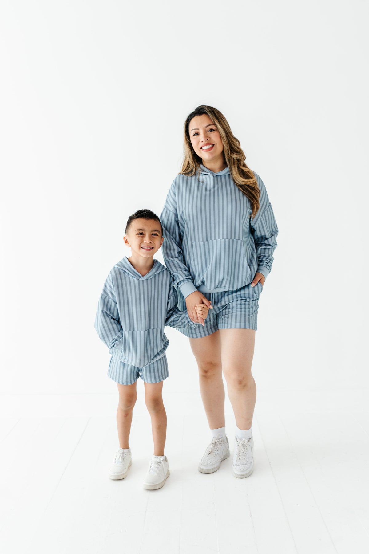 Harbor Stripe Adult Hooded Sweatshirt