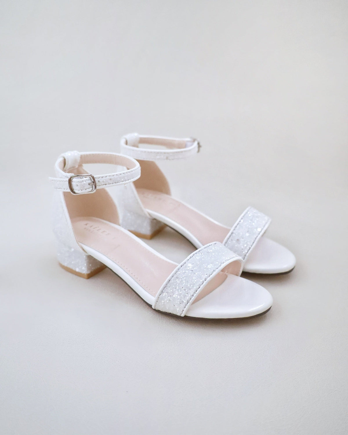Rock Glitter Low Block Heel Girls Sandals