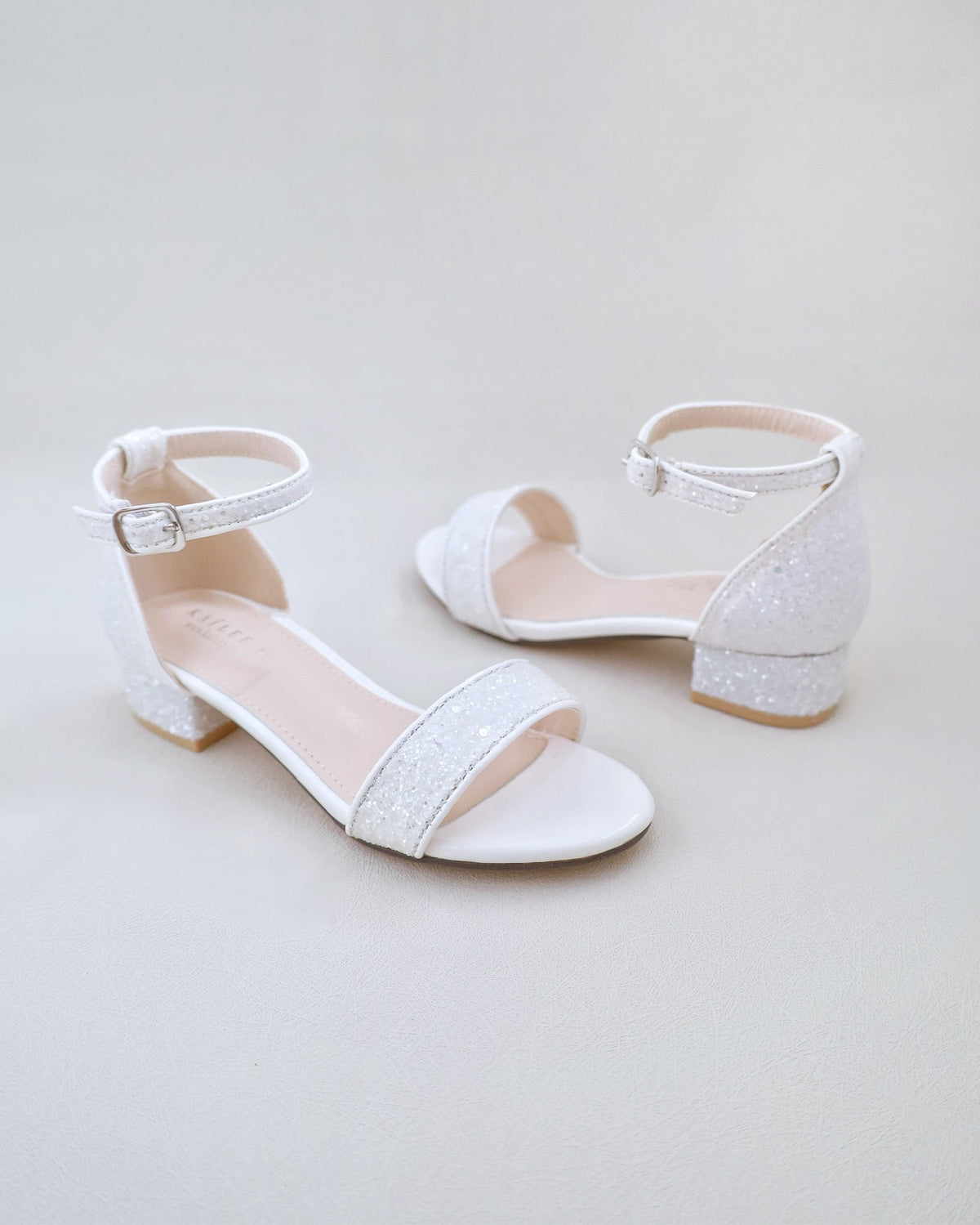 Rock Glitter Low Block Heel Girls Sandals
