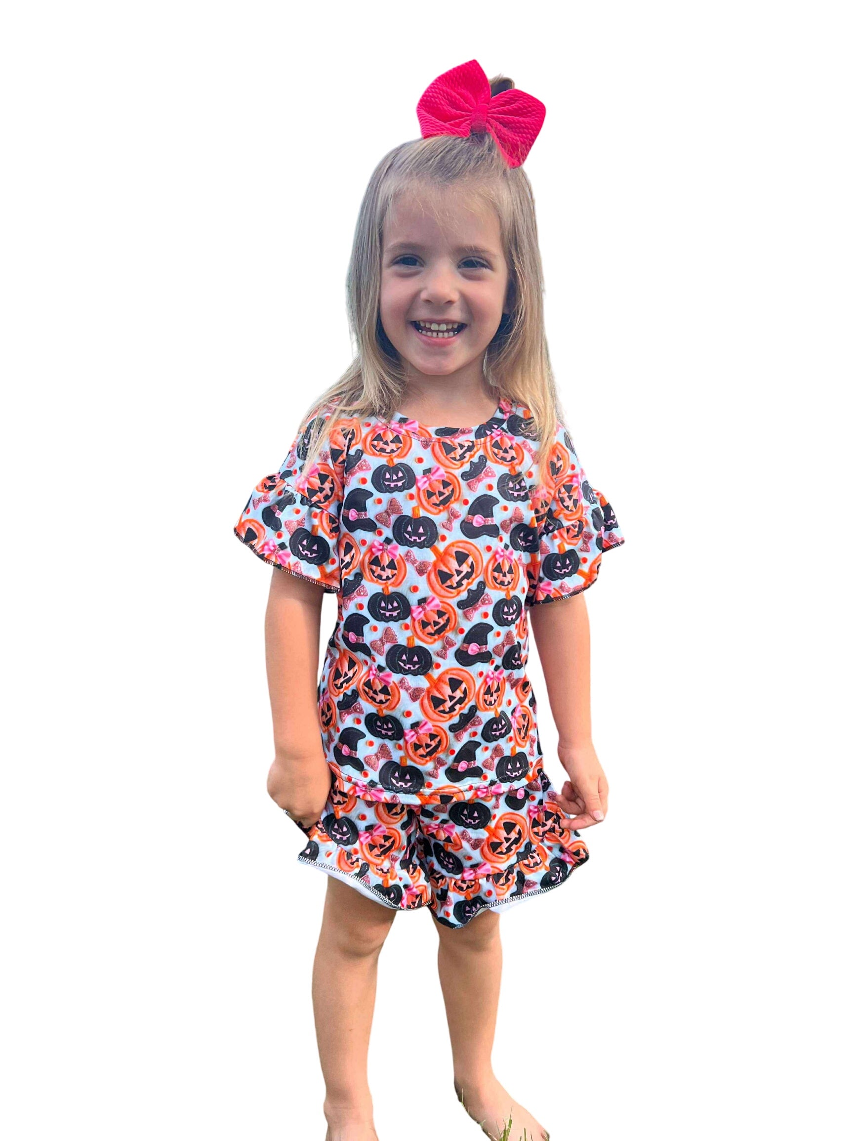 Glitzy Pumpkin Ruffle Set