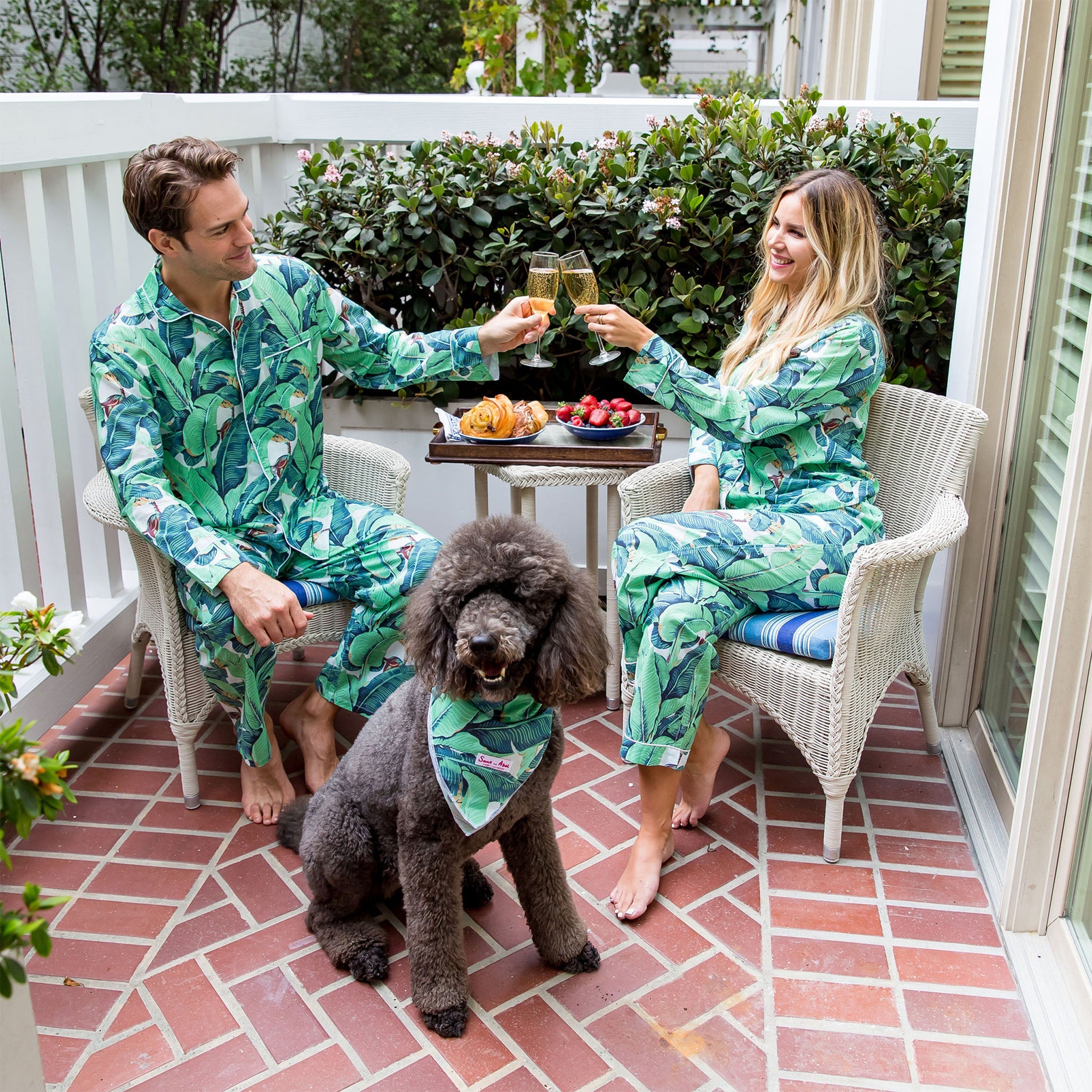 Women's Martinique® Banana Leaf Shirt + Pj Pant Set