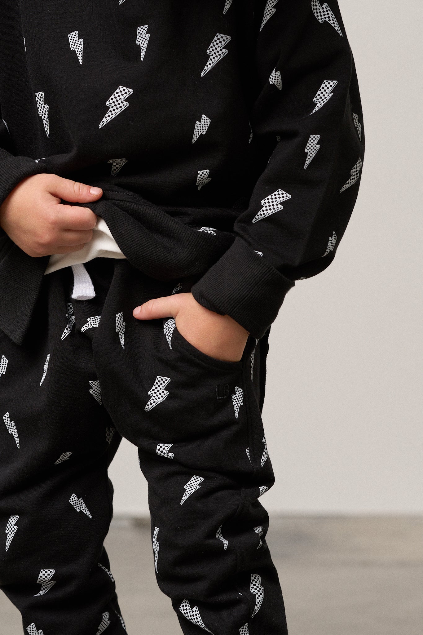 Lightning Bolt Jogger - Black