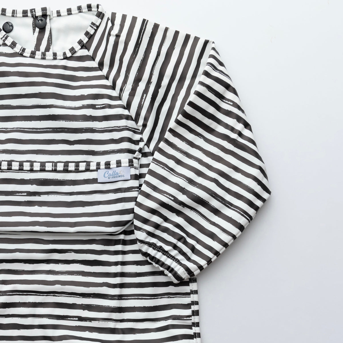 The Grayson Long Sleeve Bib - Brush Stripes
