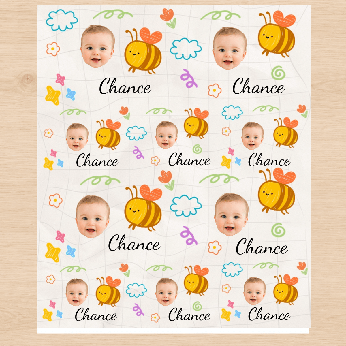 Personalized Bee Wrapping Paper | Custom Gift Wrap