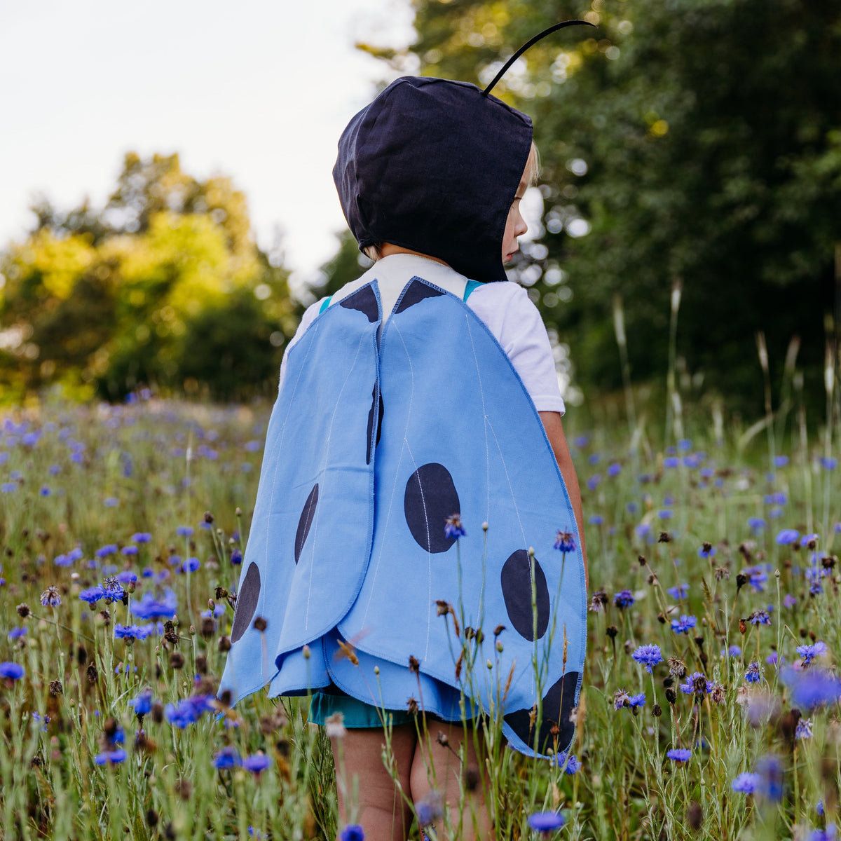 Spotted Blue Butterfly Wings Costume