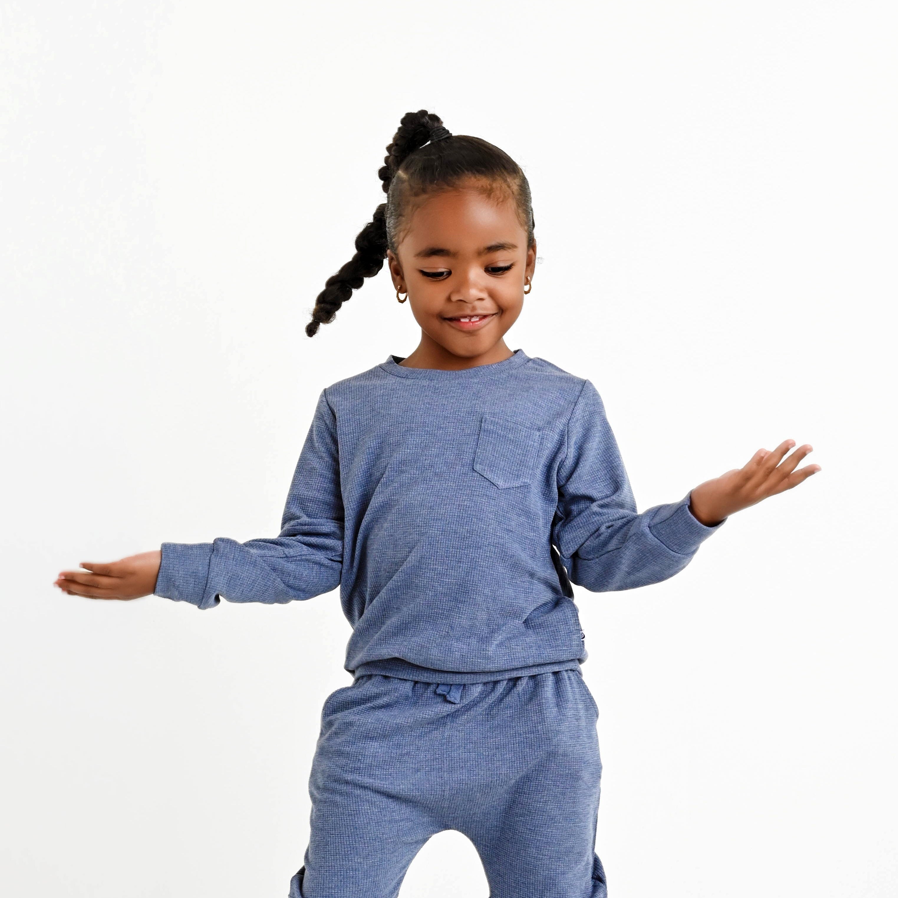 Bamboo Waffle Kids' Jogger Set-line Dry Only