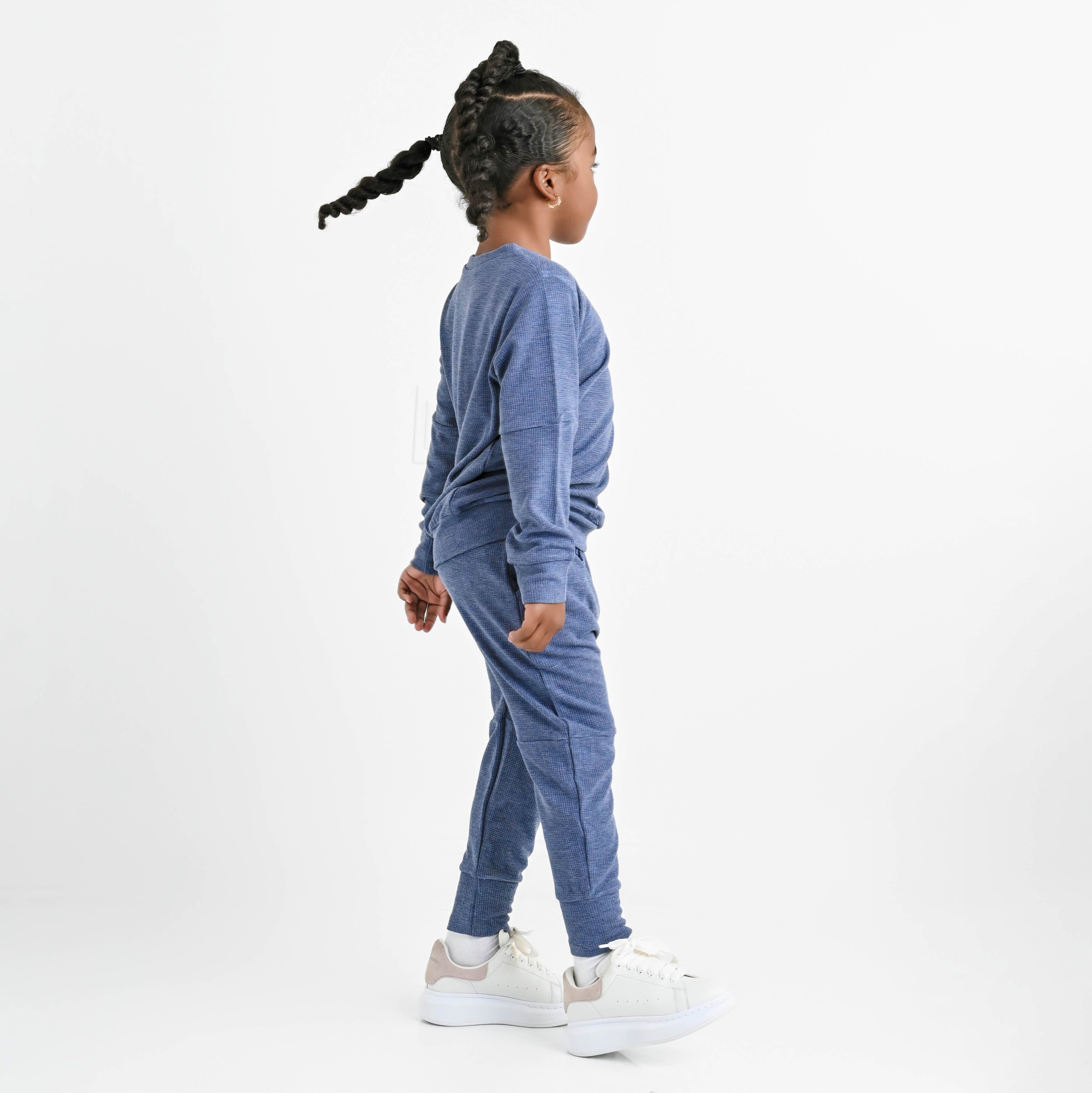 Bamboo Waffle Kids' Jogger Set-line Dry Only