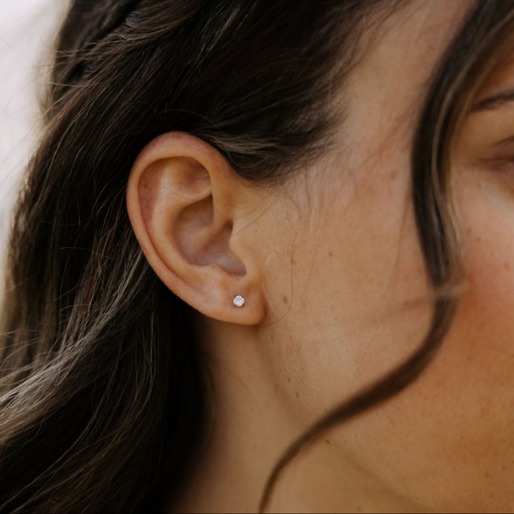 Diamond Flat Back Studs