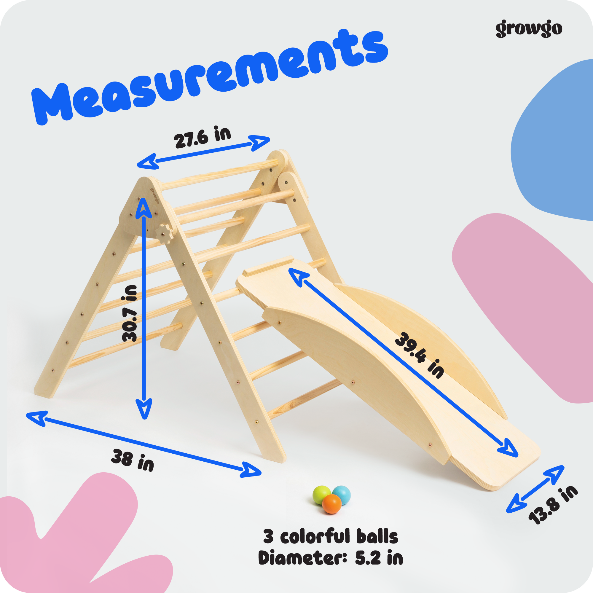 Pikler Triangle Kit 6 In 1