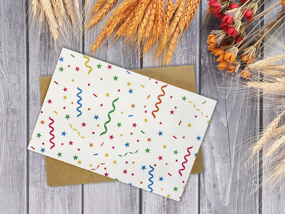 Rainbow Confetti - 36 Pack Assorted Greeting Cards For All Occasions - 6 Designs